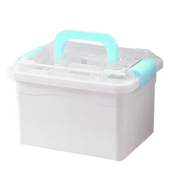 

HIPSTEEN Family Multi-Functional First Aid Kit Medicine Storage Box Support Home Office Storage Container Organizer- L