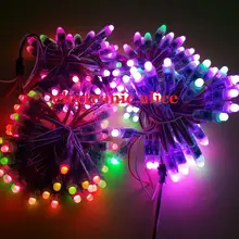 50 шт.-250 шт. WS2811 RGB полный Цвет Пиксели 12 мм Адресуемых СВЕТОДИОДНЫЙ строка+ T1000S Controlle