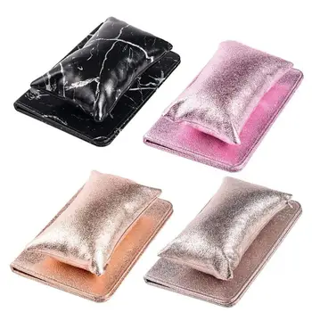 

Professional Hand Cushion Holder Nail Art Pillow PU Leather Washable Nail Pillow with Folding Pad for Manicure Art Beauty Tools