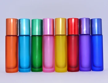 

Frosted 700pcs/lot 10ml 1/3oz Thick Roll On Glass Perfume Bottle Fragrances Essential Oil bottle Roller Ball Wholesale Price