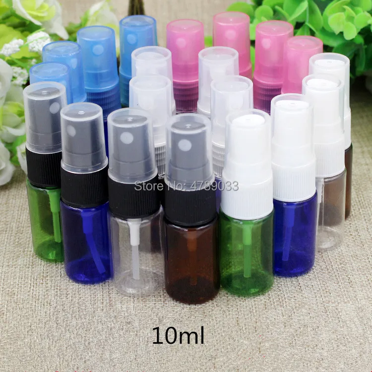 

30/50/100pcs 10ml Mini Plastic Cosmetic Emulsion Perfume Atomizer Empty Spray Bottle Refillable Container