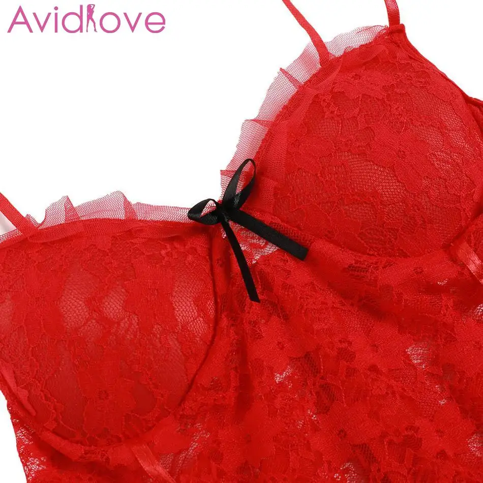 Avidlove женское сексуальное нижнее белье Babydoll пижамы стринги трусики кружевной