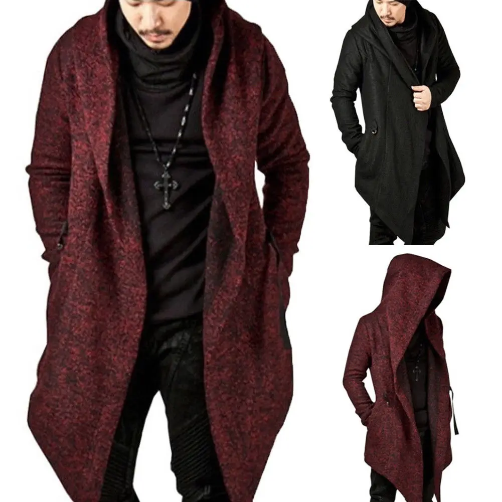 Зимняя, осенняя, модная мужская ветровка, пальто с капюшоном, куртки, пальто, Мужская теплая длинная куртка, хип-хоп стиль, длинная куртка, верхняя одежда