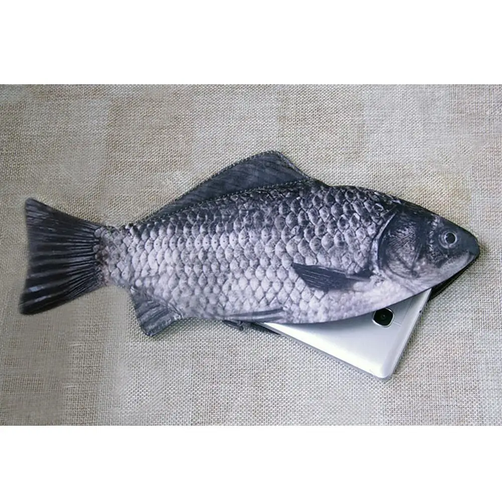 

2019 New Lovely Fish Bags Boys Girls Portable Pen Pencil Makeup Cosmetic Bag Case Pocket stationery Funny storage bag