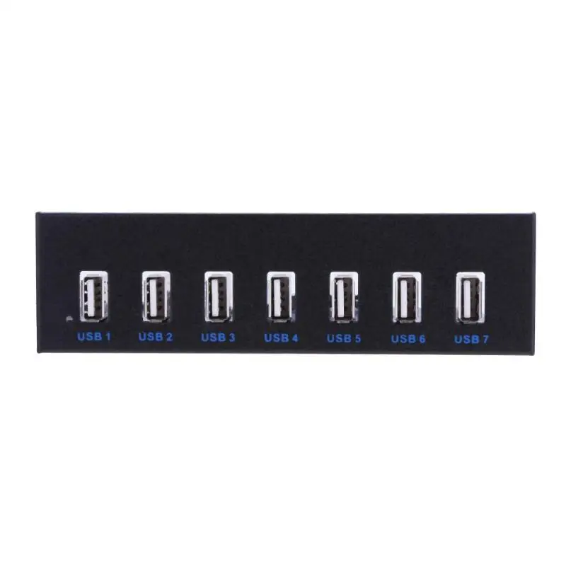 9 دبوس إلى 7 منافذ USB 2.0 Hub 5.25 بوصة CD-ROM محرك خليج CD ROM الجبهة لوحة 9 دبوس إلى 7 منافذ USB 2.0 Hub 5.25 بوصة CD-ROM محرك خليج CD ROM الجبهة لوحة