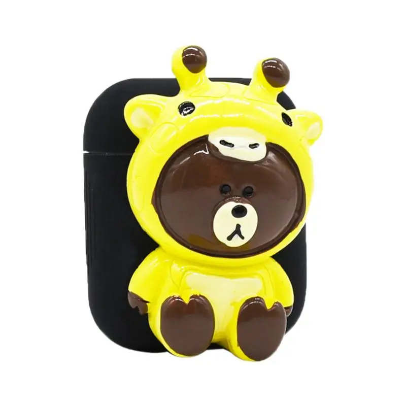 Protective Case Headphones Cartoon Silicone Case Bluetooth Earphone Sets Dustproof Anti-Shock Shockproof Box For Airpods Apple