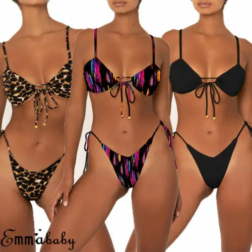 

UK Womens Summer Beach Bikini Set Ladies 2 PCS Holiday Swimwear Sexy Swimsuit