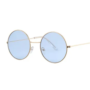 

Vintage Round Small Size Mirror Sunglasses Women Brand Designer Metal Frame Lady Sun Glasses Female Cool Retro