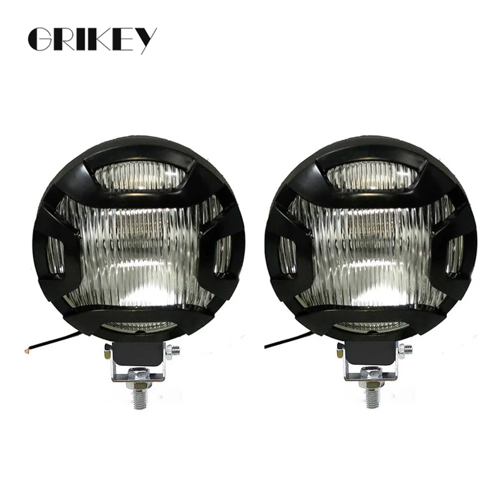 Universal Front Clear Fog Spot Lights Lamps Blue Halogen Light Car Van Offroad
