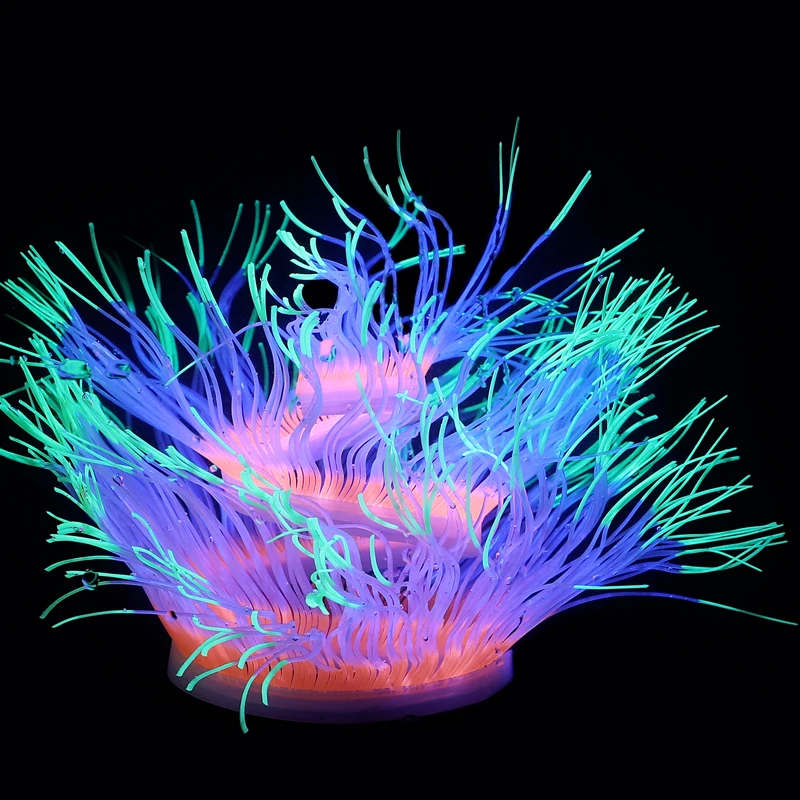 Разнообразие Anemone Мягкий красочный искусственный силиконовый Коралловый