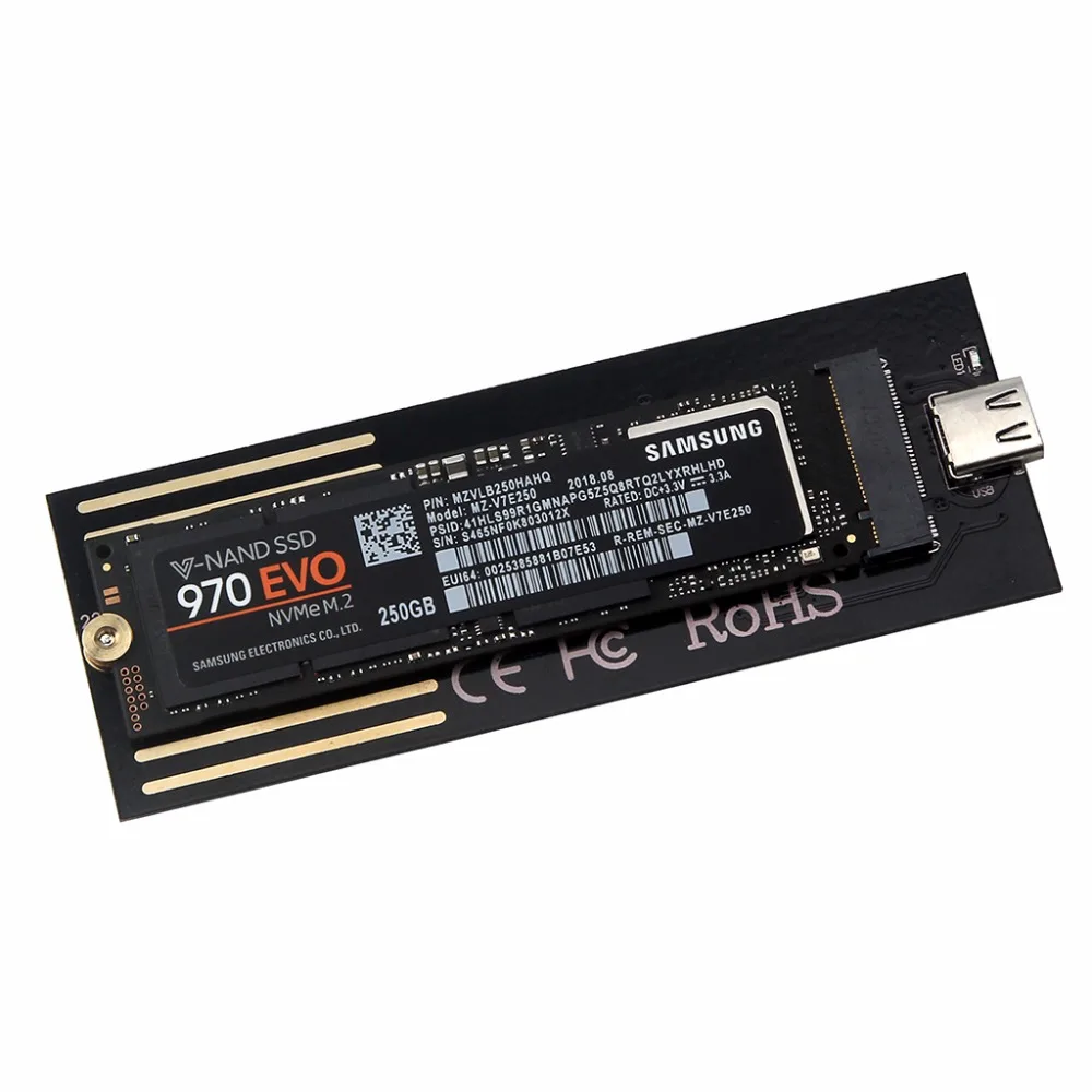 M2 NVME PCI Express SSD HDD корпус USB3.1 type c к M key PCIe 3 0 4x NGFF портативный чехол для Samsung 970 Pro 960