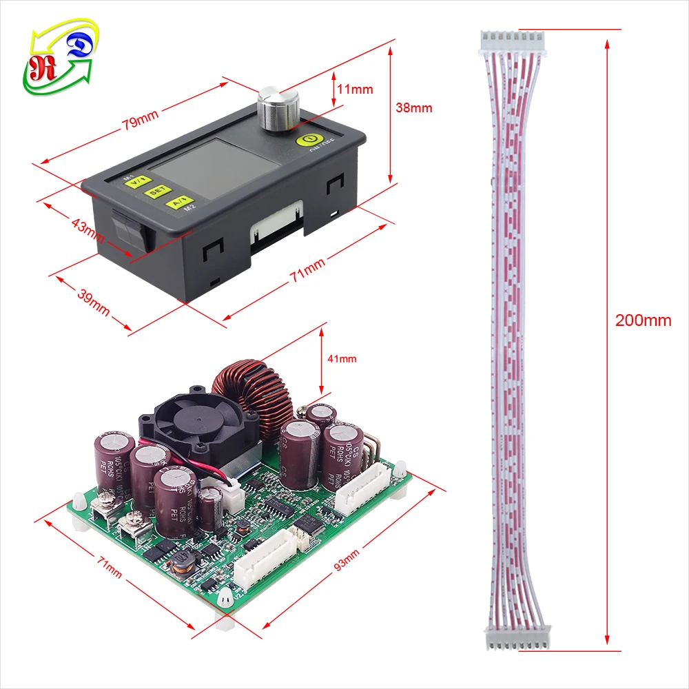 RD DPS5020 Постоянное Напряжение Ток dc-dc понижающий Коммуникационный источник питания понижающий преобразователь напряжения ЖК-вольтметр 50 в 20A