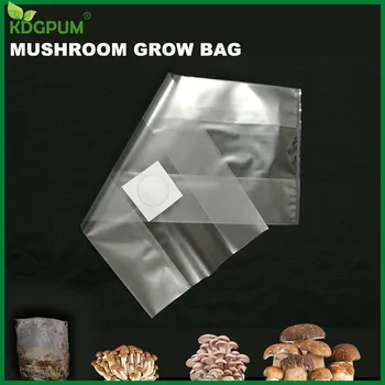 

6/8 Wire PVC Mushroom Spawn Grow Bag Substrate High Temp Pre Sealable Edible Fungi Ventilation Bag Garden Agricultural Supplies