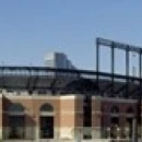 Бейсбольный парк в городе ориоле на Камден Ярдс Балтимор Мэриленд США плакат