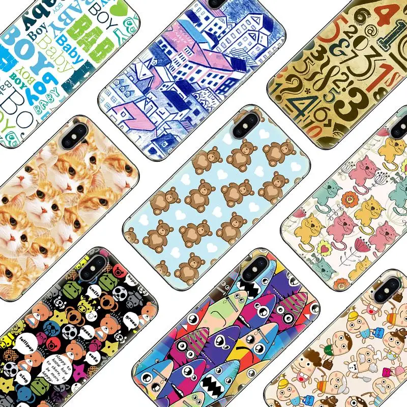 Мягкий чехол для телефона с милым мультипликационным принтом Samsung S7/ S8/ S9/ S9 Plus/ J6