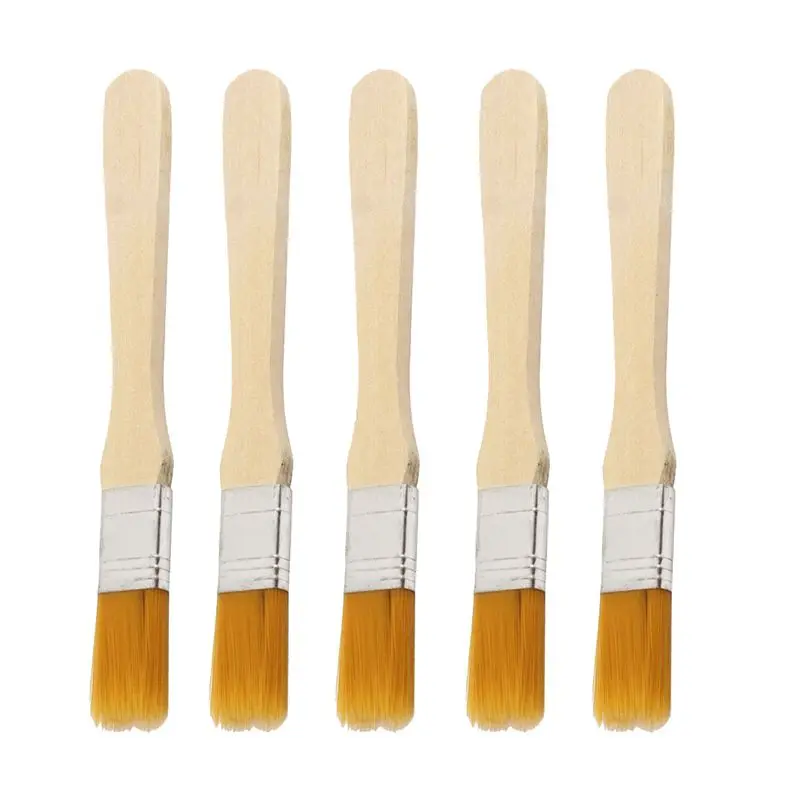 

5x Painter Artists Oil Painting Drawing Brush Tool 1.4cm Wide Yellow