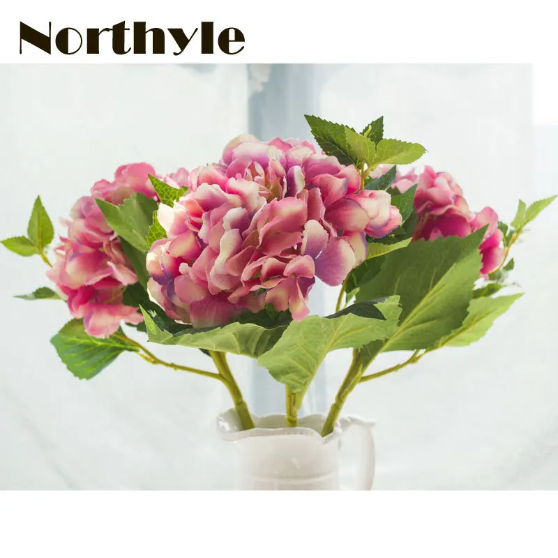 Hydrangea fake silk wedding Artificial flowers high quality balls for Home party decorations