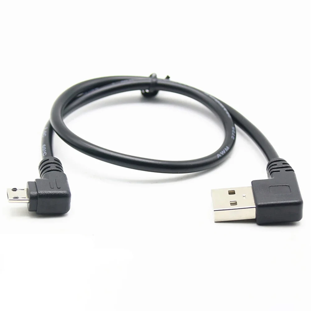 

Right Angle Micro USB Data Cable 5 Pin Micro Male To 2.0 A Male Data Sync Charger Cable Converter 90 Degree Adapter SP Right