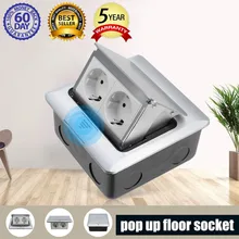 Стандарт ЕС алюминиевая серебристая панель 2 способ всплывающие напольные розетки электрическая розетка розетки Новые