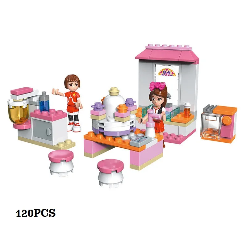 

DIY Assembly Cake Shop Mini Band Photography Skate Park Cold Drink Building Block Toys for Kids Early Education