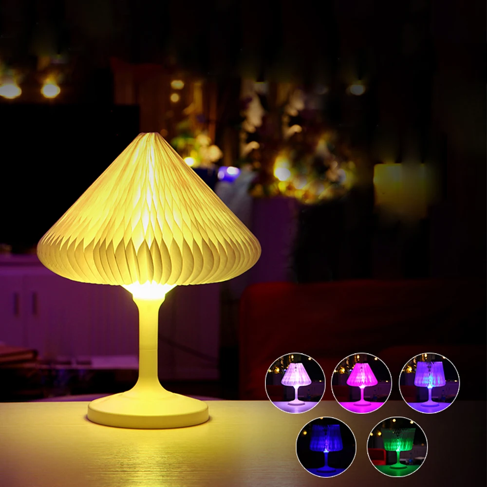 

Mini USB LED Night Light Colorful Changeable Desk Lamp USB LED Touch Control Night Light for Parties Decorating New Year Gift