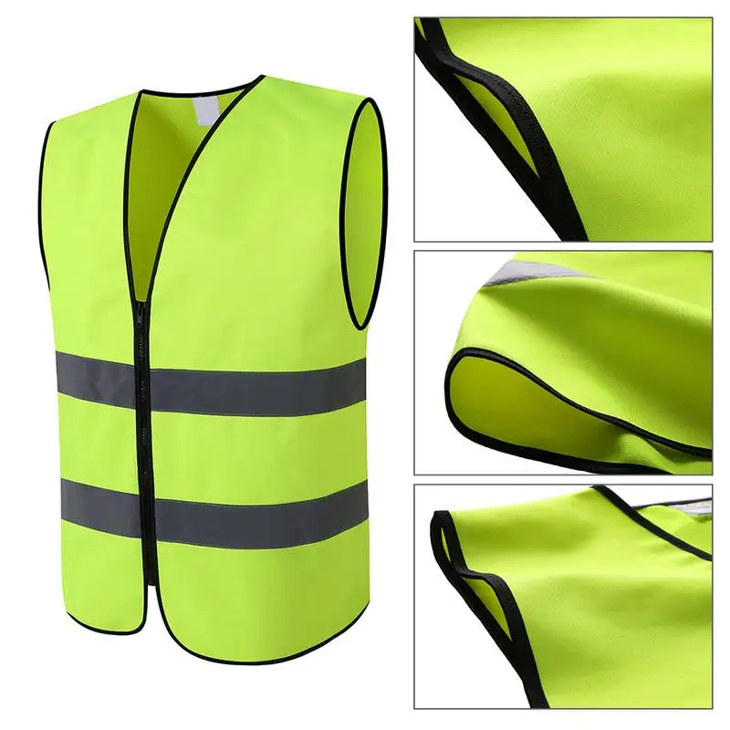 Уличная Ночная езда бег Hi-Vis жилет безопасности Светоотражающая куртка жилет безопасности для спорта на открытом воздухе и операций свободный размер