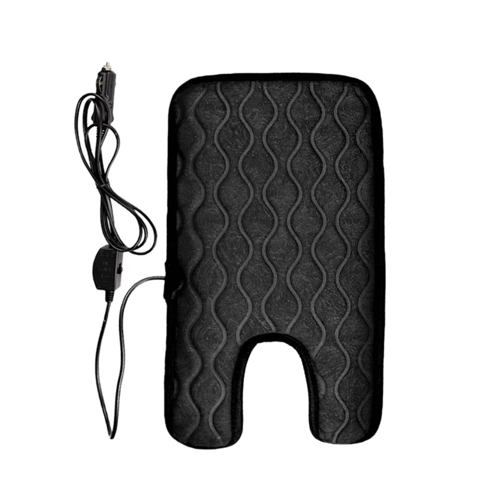 

Non-Slip 12V Car Baby Winter Car Seat Cover Carbon Fiber Heated Seat Heater Heating Cushion Warmer Pad With Lighter Switch