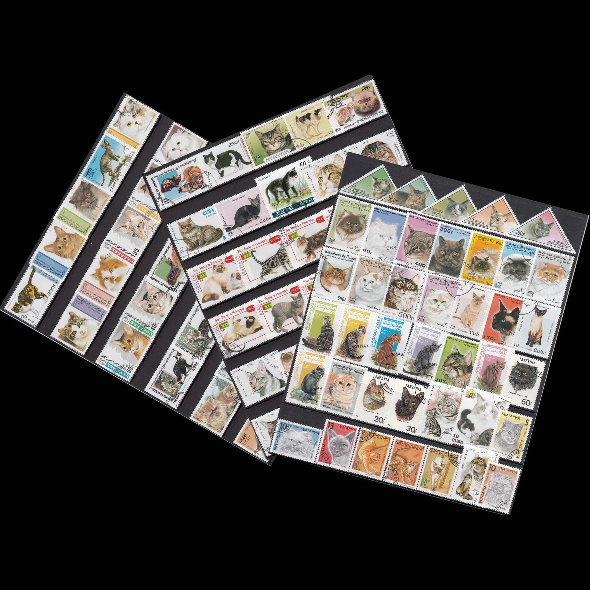 

50Pcs/Lot Cats Kitten All Different From Many Countries NO Repeat Unused Postage Stamps for Collecting