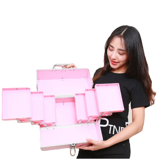 

Multilayer Hot High Quality Professional Makeup Organizer Bolso Mujer Cosmetic Case Travel Large Capacity Storage Bag Suitcases