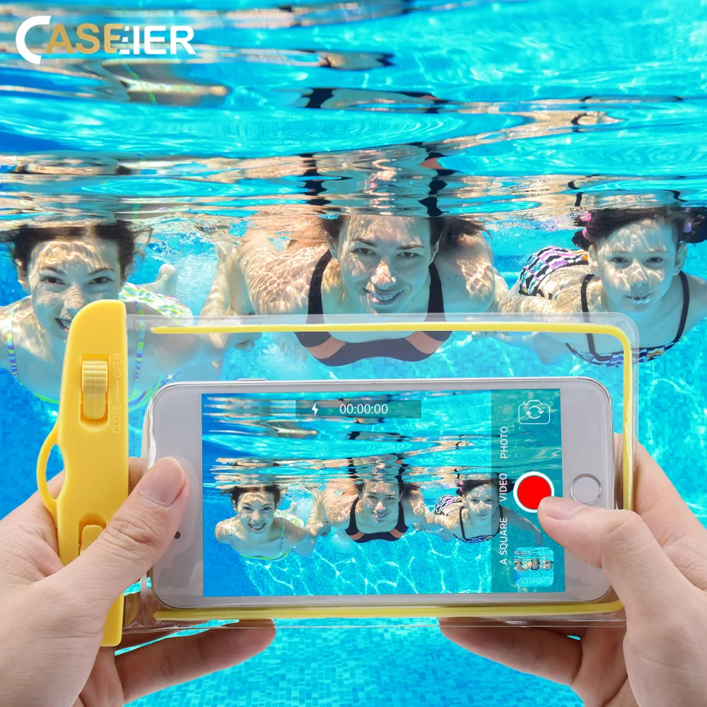 

CASEIER Waterproof 360 Full Coverage Phone Case For iPhone X 8 7 6 6s Plus Underwater Bags Case For iPhone 5 5s SE Cover Fundas