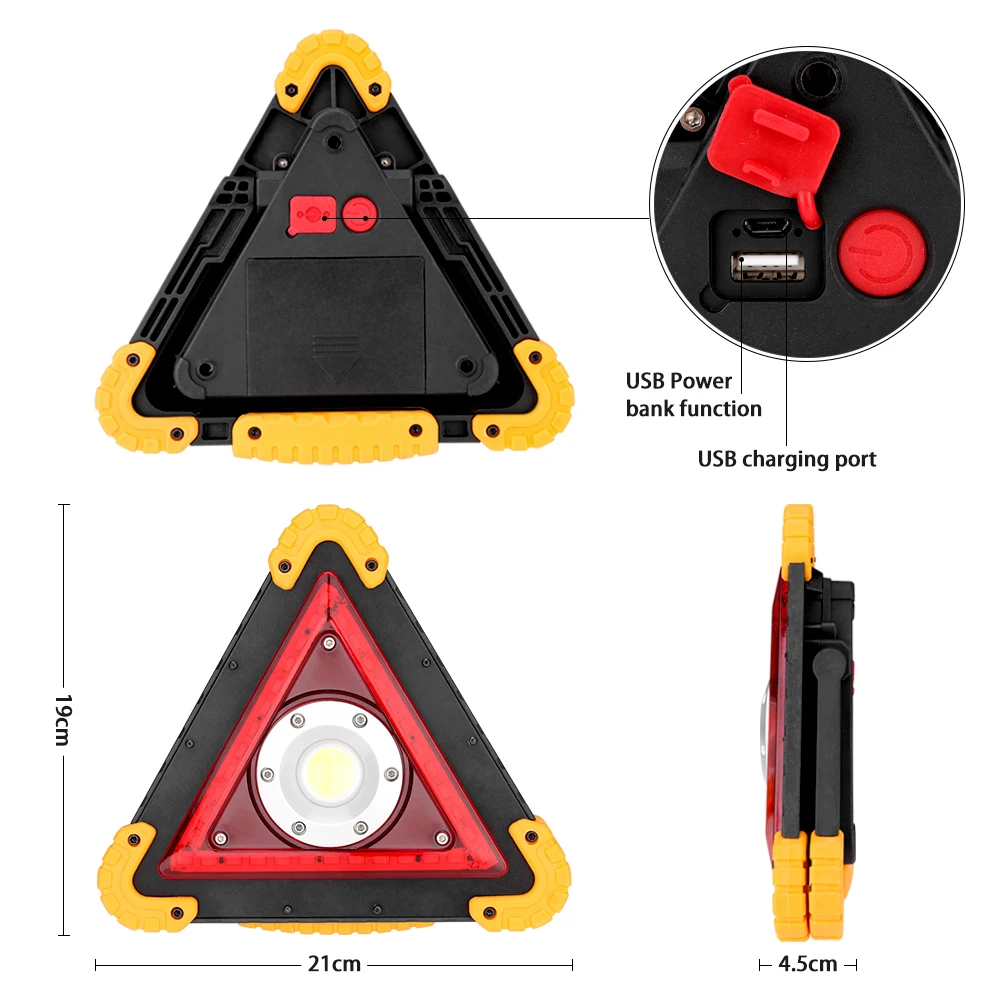 Светодиодный фонарь для кемпинга, USB Перезаряжаемый фонарик 18650, 3* COB+ красный, 4 режима, переносной светодиодный прожектор, внешний аккумулятор, тент, лампа для пеших прогулок