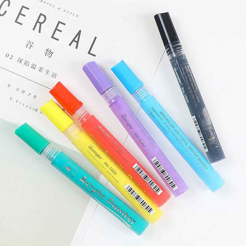 Ceny 12 15 24 kolory akrylowy marker permanentny do ceramicznego szkła rockowego kubek porcelanowy tkanina z drewna płótno akcesoria do malowania
