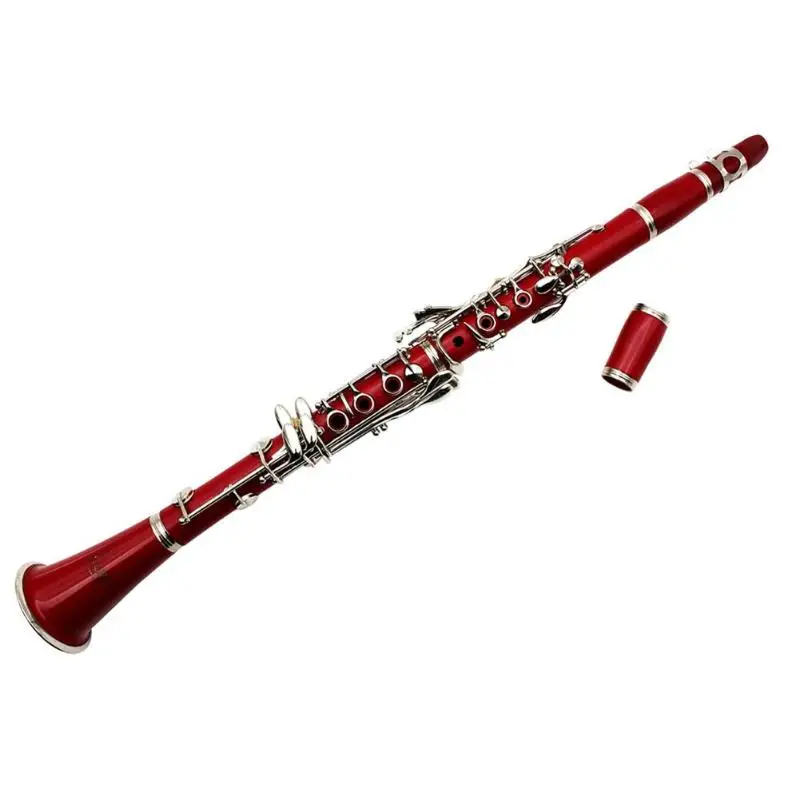 

Clarinet ABS 17 Key bB Flat Soprano Binocular Clarinet with Cork Grease Cleaning Cloth Gloves 10 Reeds Screwdriver Reed Case