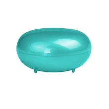 Круглое яркое цветное мыло коробка для посуды держатель Контейнер для дома и путешествий(синий