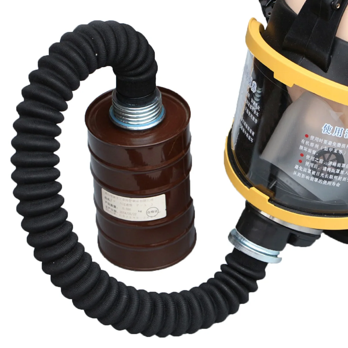 

50cm Universal Black Rubber Gas Mask Hose Tube Connection Between Gas Mask And Filter Cartridge Protective Mask Part Accessory