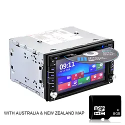 Универсальный 2Din gps навигации с Австралии и Новой Зеландии географические карты HD стерео DVD CD плееры FM BT авто радио