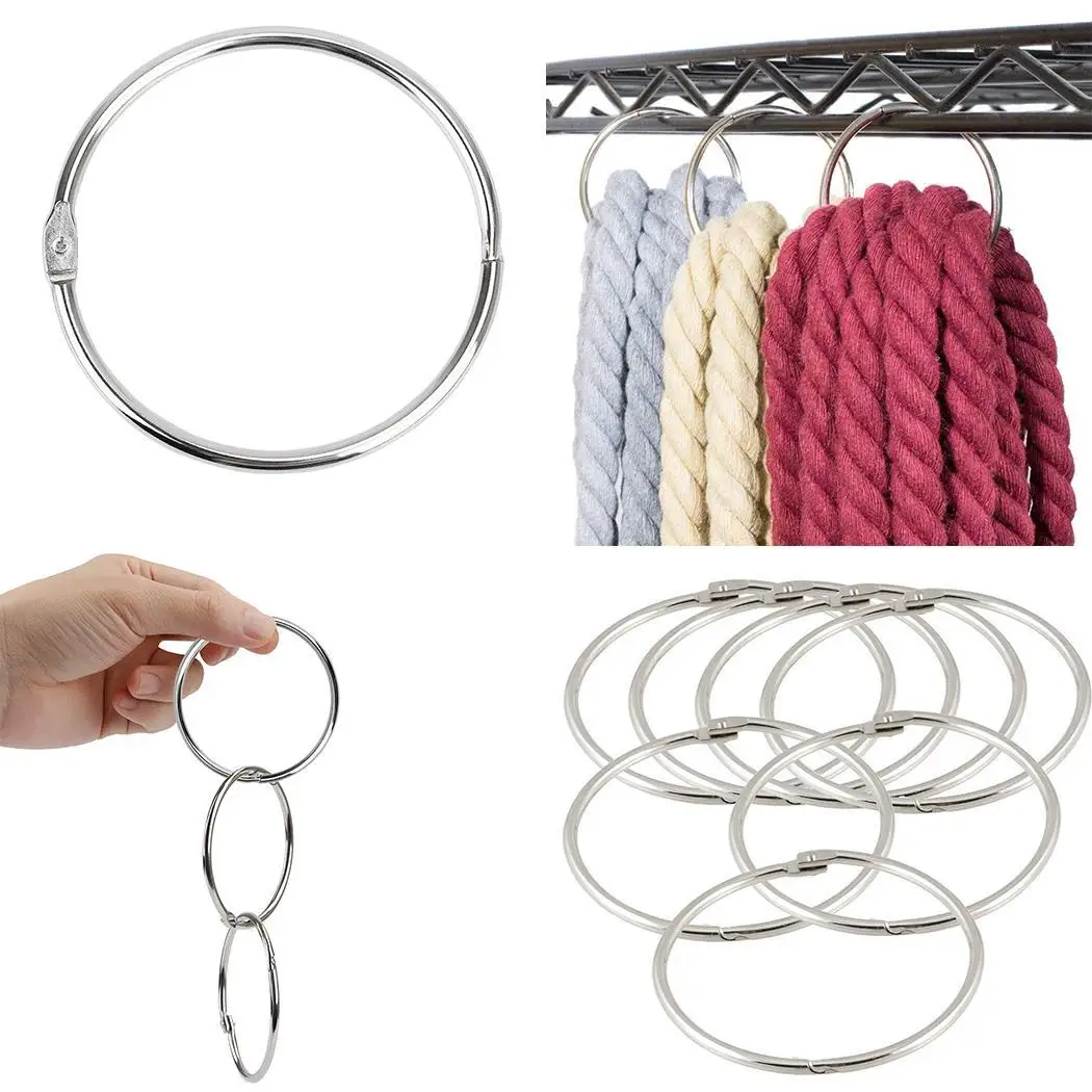 

Durable Sturdy Hasp Closure Loose Leaf 0.4cm/0.2inch Home Ring Multifunctional 8cm/3.1inch Ring Bucket
