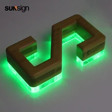 3d Деревянный канал письмо RGB светодио дный LED сильный свет задняя подсветка письмо