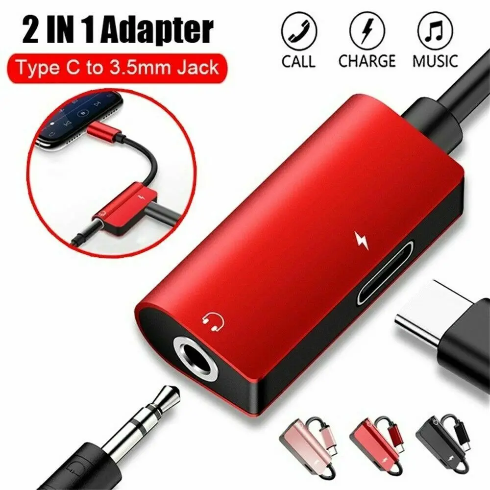 

Type C To 3.5mm Jack Aux Audio Charging Cable Adapter Splitter Multi Function Headphone Adapter