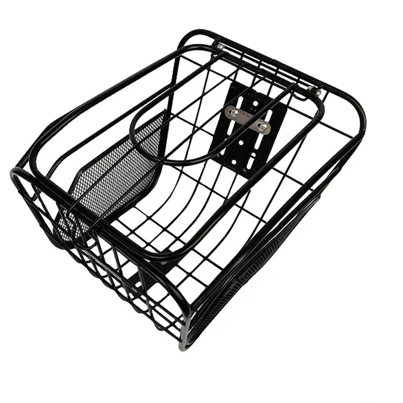 Best Oversized metal Bicycle Basket Anti Rust Detachable Container Bike Accessory For Road Mountain Folding Bike Electric Car