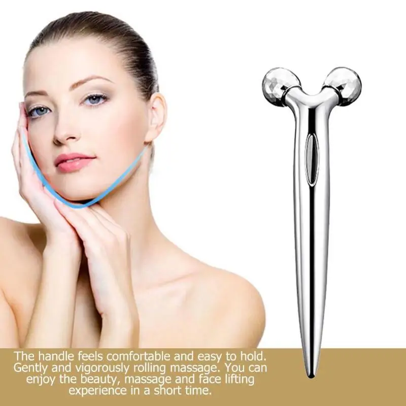 

1pcs Y Shape Face Slimming Massage Stick Manual Roller Face-Lift Roller Massager Facial Massage Instrument Wrinkle Removal Tools
