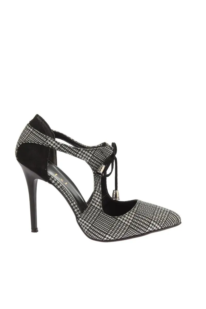 Mujeres Para Negro 12447 Alto A Tacón Soho Cuadros Zapatos De 0nBEa8z