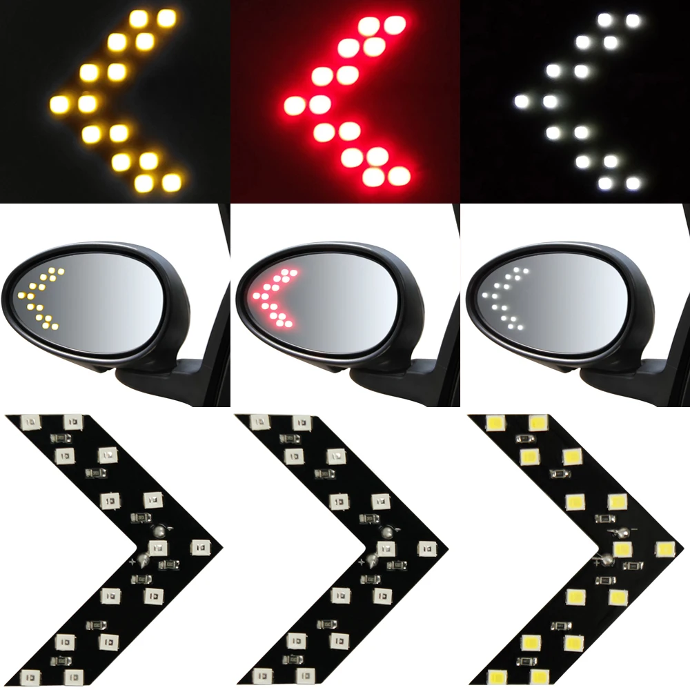 

4 шт./партия, автомобильные зеркала заднего вида 14SMD