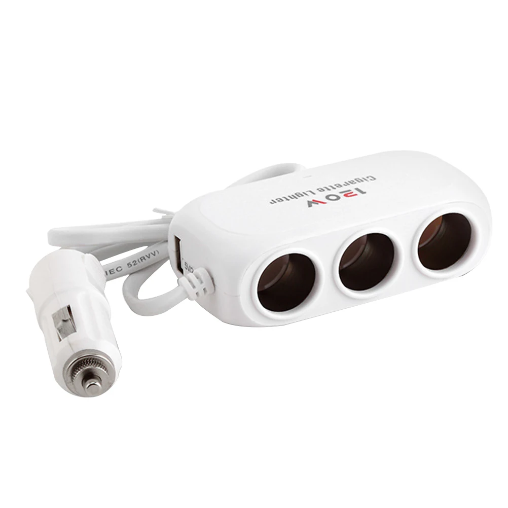 

Dual USB Triple Sockets 12-24V Car Charger Cigarette Lighter Converter Splitter Adapter Socket for Off-road Vehicle Car Coach