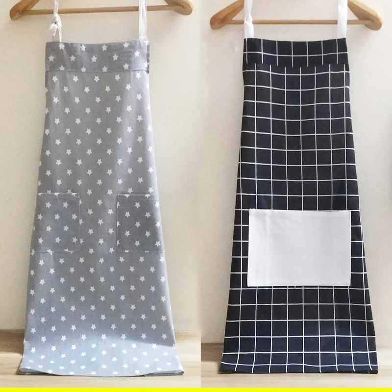 Японский хлопковый льняной Кухонный Фартук водонепроницаемый и масляной моды для взрослых рабочая одежда для женщин и мужчин