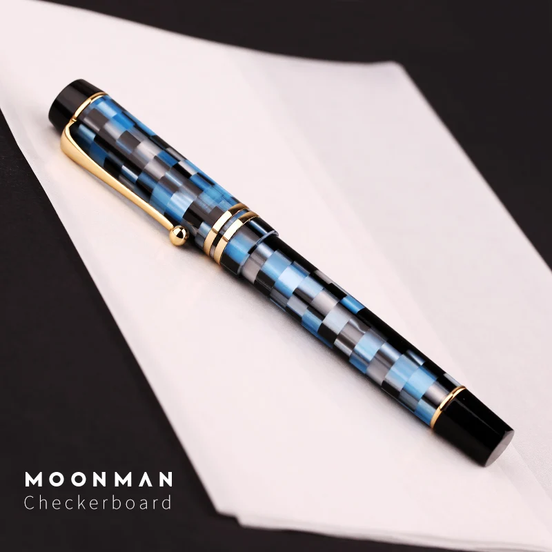 Ручка перьевая Moonman M600 целлюлоидная Шахматная 0 5 мм|Перьевые ручки| |