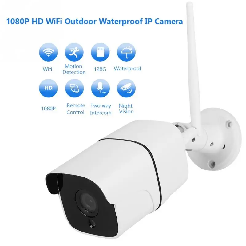 

1080P HD WiFi Outdoor Waterproof IP Bullet Camera Wireless Night Vision Security CCTV Camera