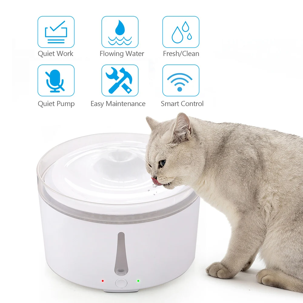 3L wifi умный автоматический питомец фонтан тихий Кот питьевой воды диспенсер Электрический питатель миска кошки собаки питьевой фонтан