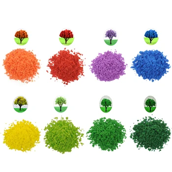 

4/8 Colors Kit 30G Sponge Tree Powder Granular Tree Powder DIY Sand Table Building Model Material - Purple