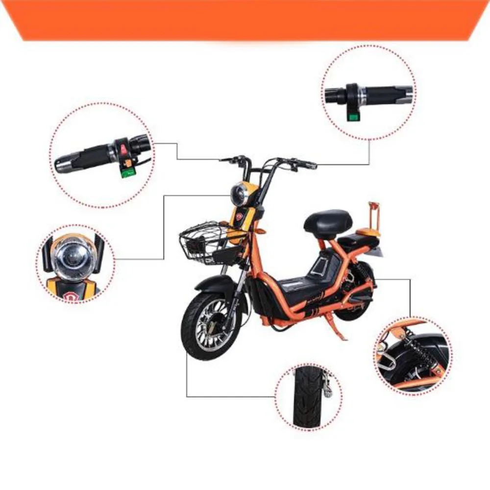 Лидер продаж электрические мотоциклы Ebike хранения Батарея 14 дюймов мотоцикл Citycoco